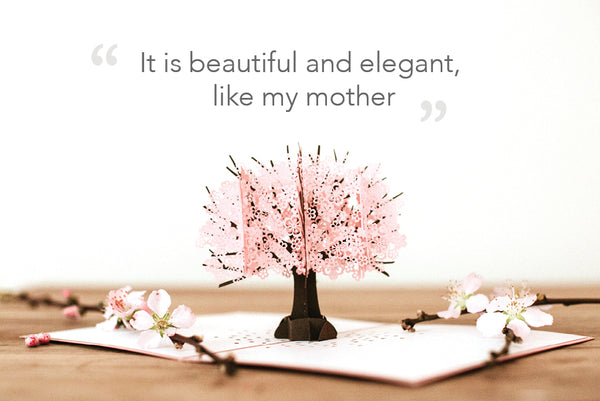 Mother's Day card with cherry blossoms