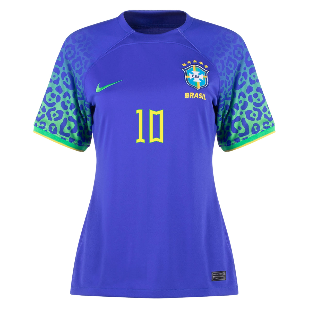 Men's Nike Blue Brazil National Team 2022/23 Away Breathe Stadium Replica  Blank Jersey