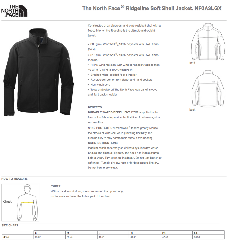 north face leggings size chart