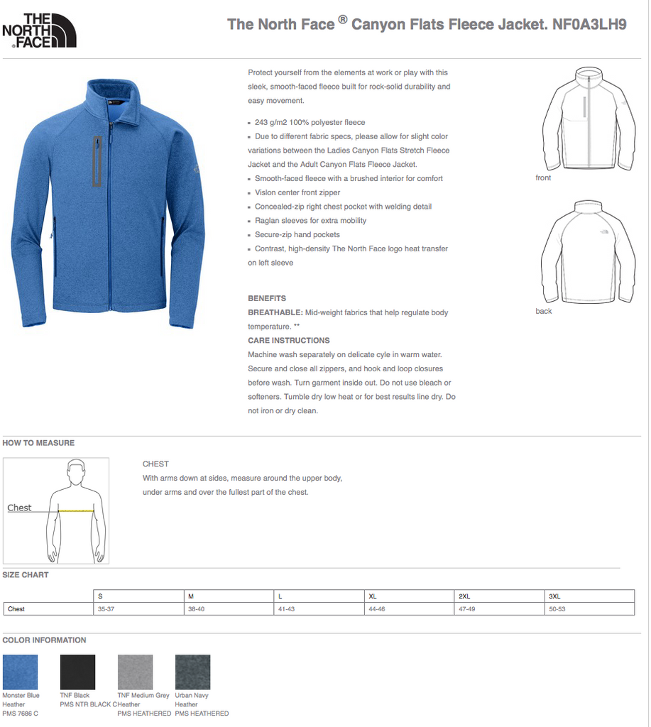 north face mens ski pants size chart