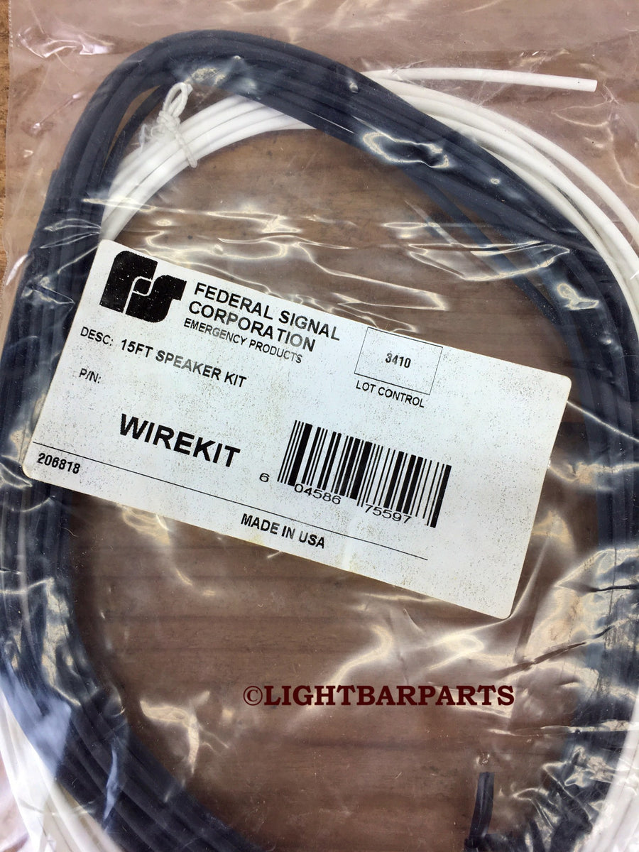Federal Signal 15' Siren Speaker Wire PN 206818 Works With As124 Pa300 for sale online 