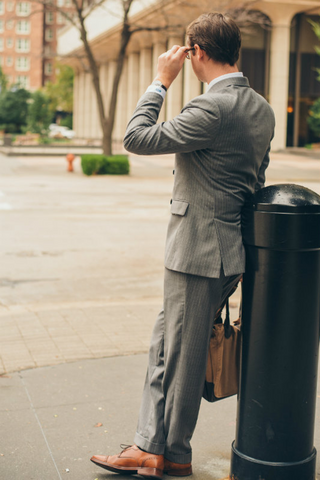 gray suit