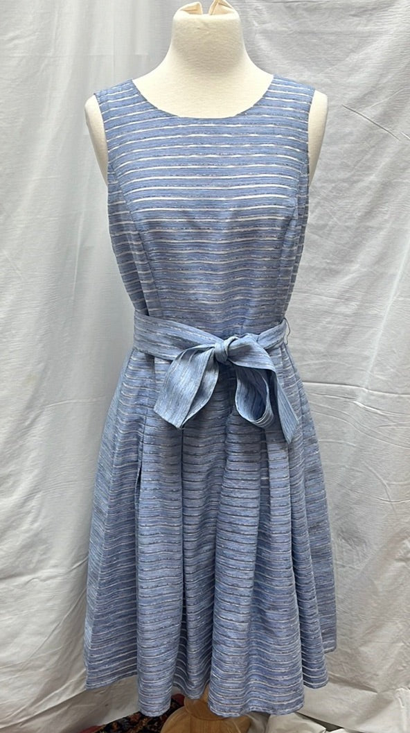 team Echter heuvel Tommy Hilfiger Blue and Silver Sleeveless Dress with Pleated Skirt and –  CommunityWorx