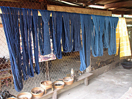 natural dye indigo cotton from Laos