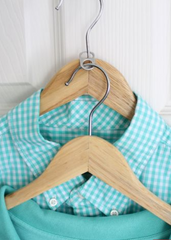 Double hangers for more closet space