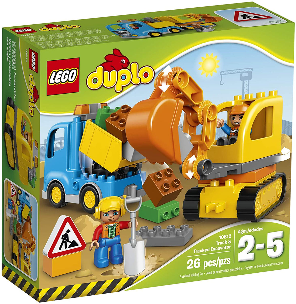 lego duplo town truck & tracked excavator 10812