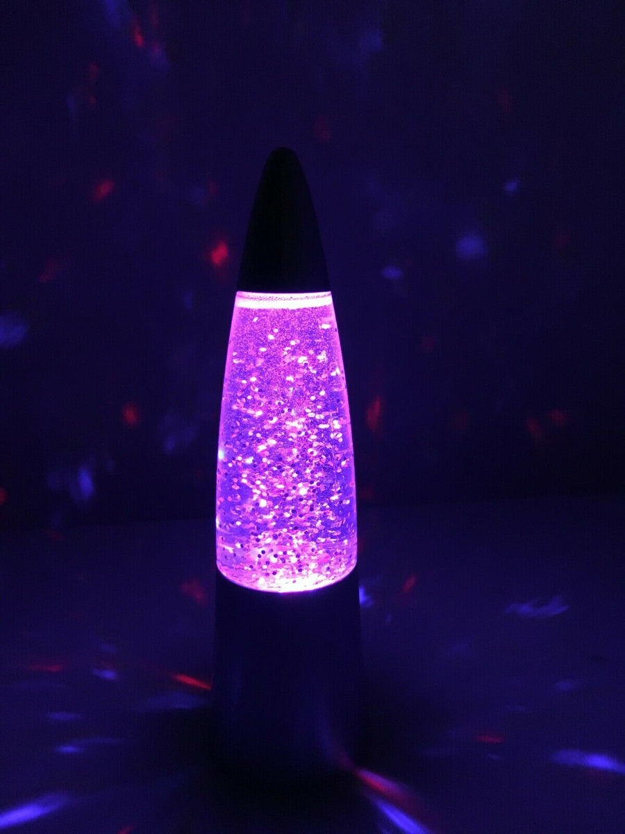 purple glitter lava lamp