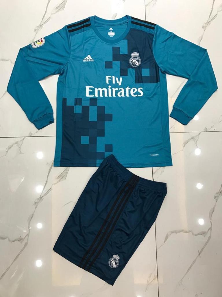 real madrid blue jersey full sleeve