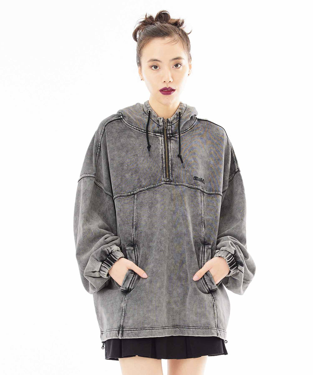 ACID WASH SWEAT HOODIE X-girl