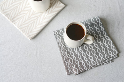 Patterned Linen Napkins from Cotton & Flax