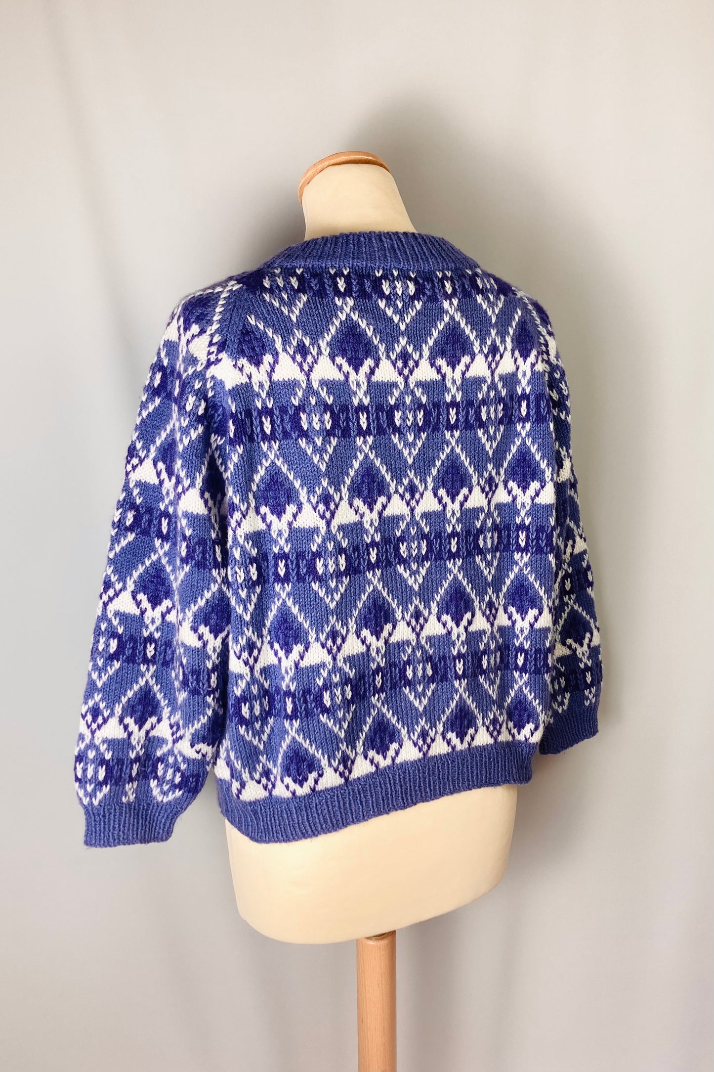 Vintage lilás petite pulóver (34/36, gyapjú/műszál)
