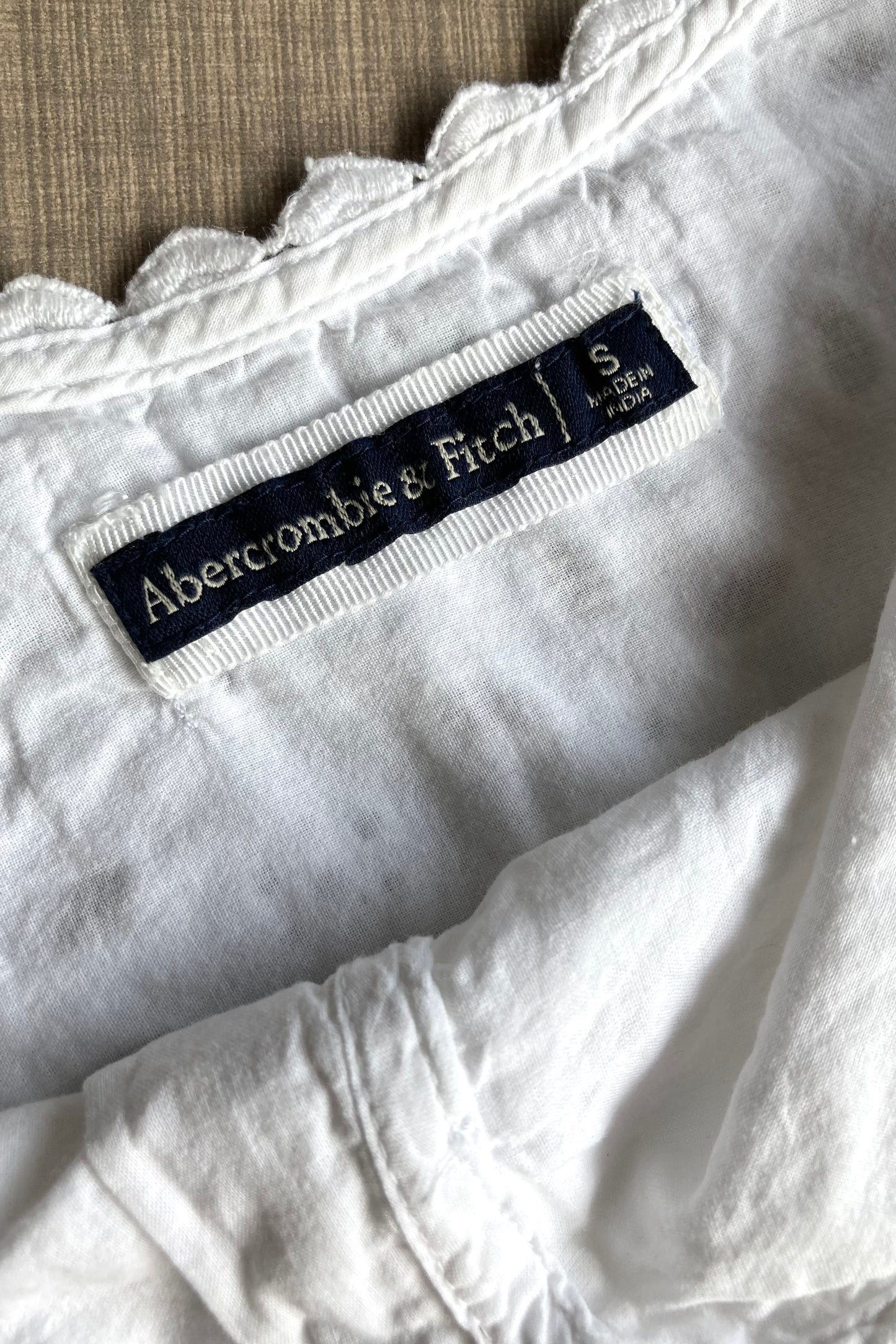 Abercrombie&Fitch fehér madeira felső (36, pamut)