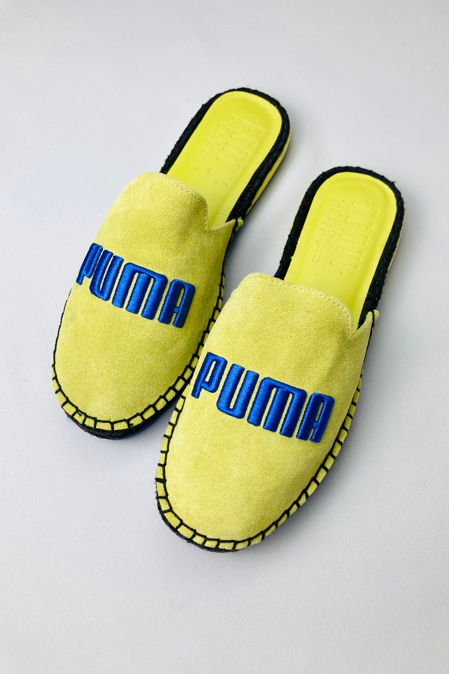 Fenty X Puma neon hasított bőr/ bőr talpú papucs (38, újszerű)