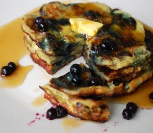 Flourless Blueberry Pancakes