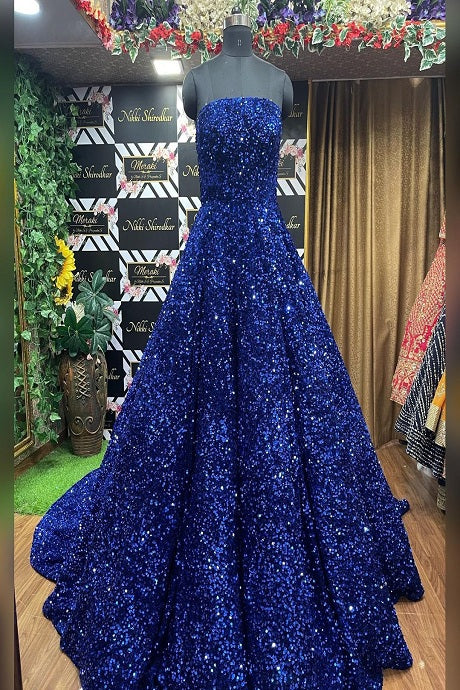 Royal Blue color Gown