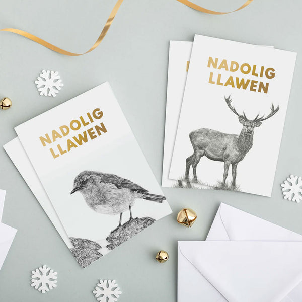 Welsh Christmas cards Designed & printed in Wales Adra