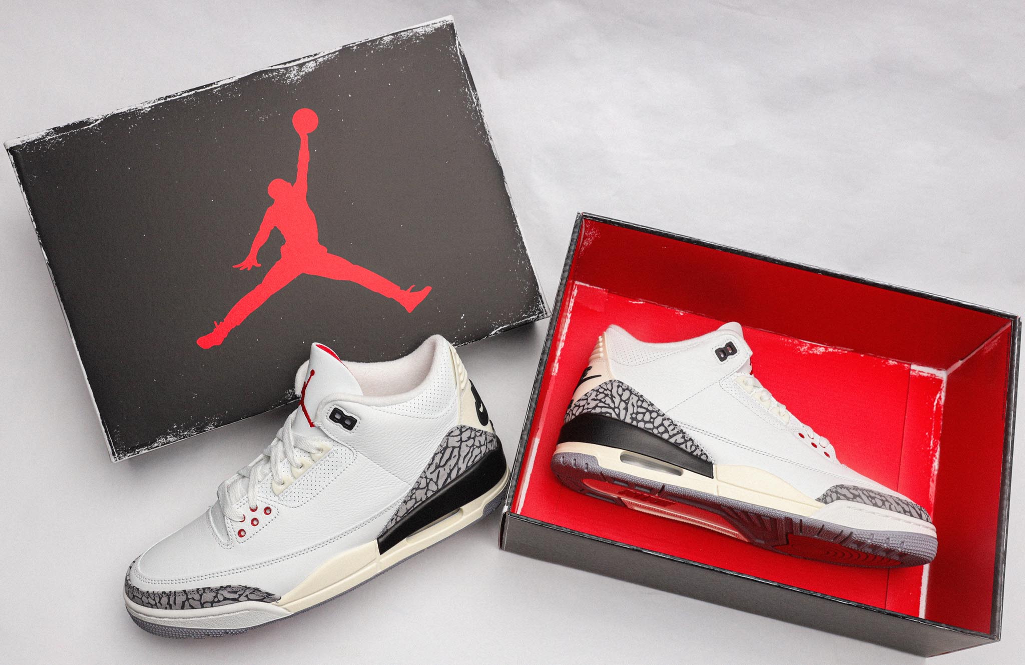 JORDAN 3 RETRO REIMAGINED 'WHITE CEMENT' | SNEAKERBOX