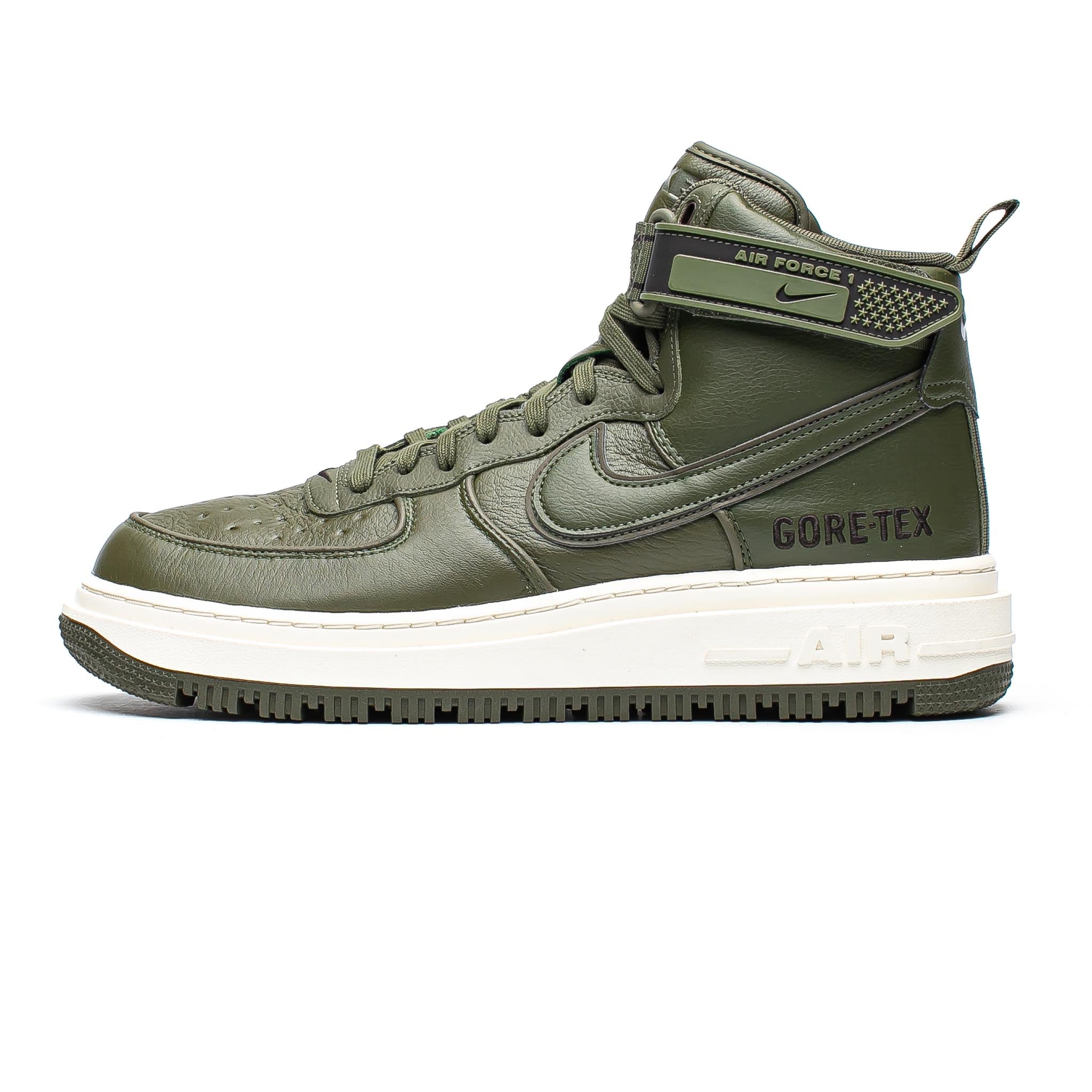 air force 1 olive green high ankle shoes