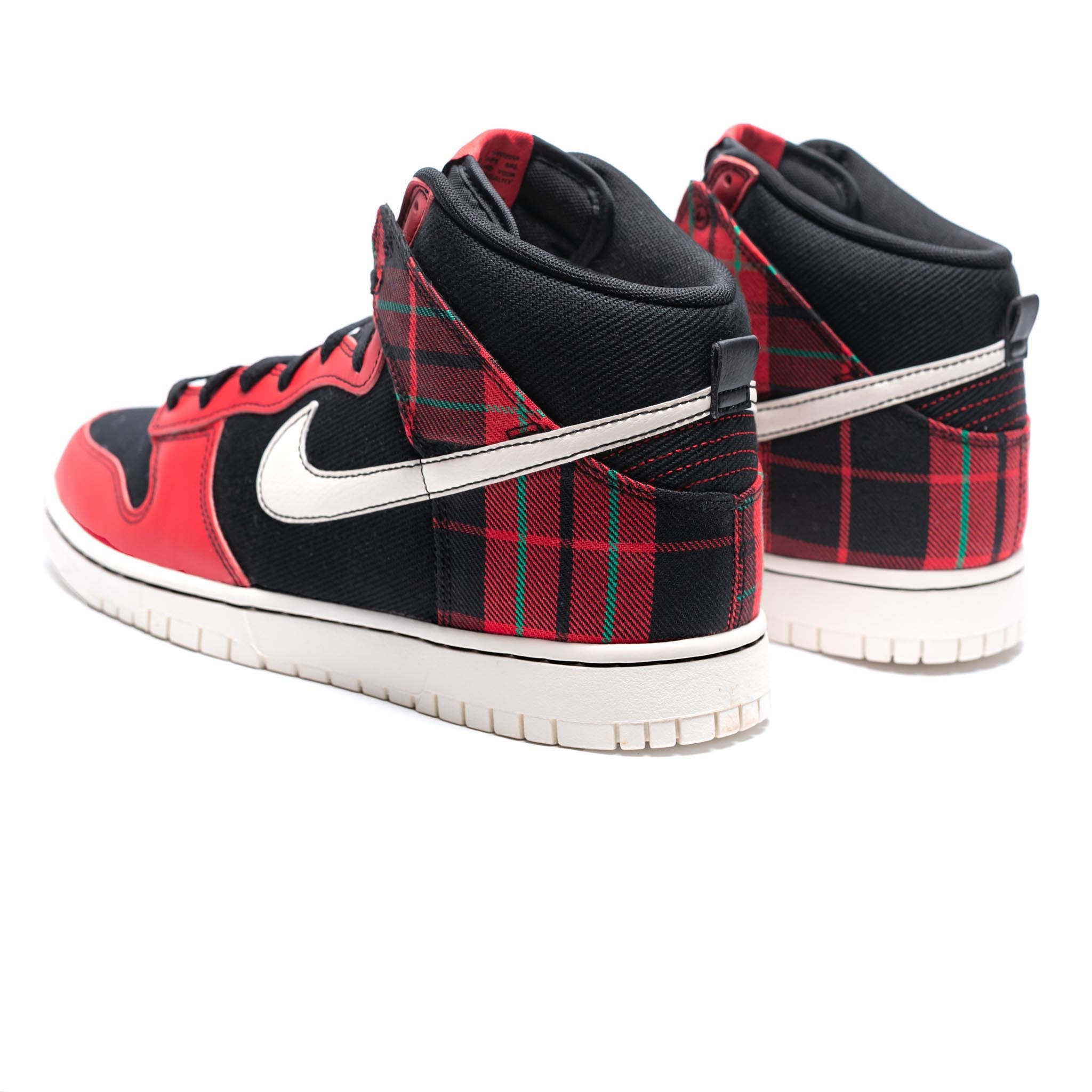 Nike Dunk Hi Retro SE 'Plaid' Red/Black | SNEAKERBOX