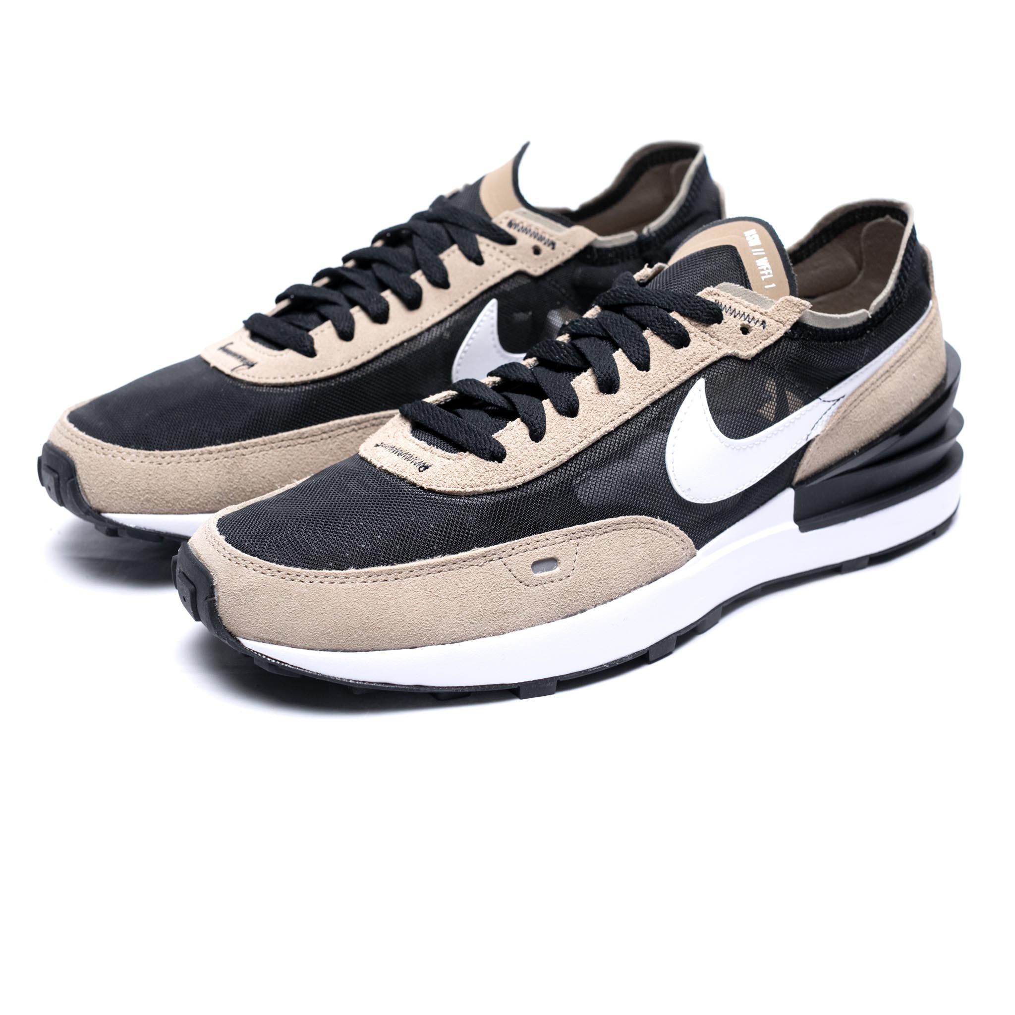 nike waffle one black khaki