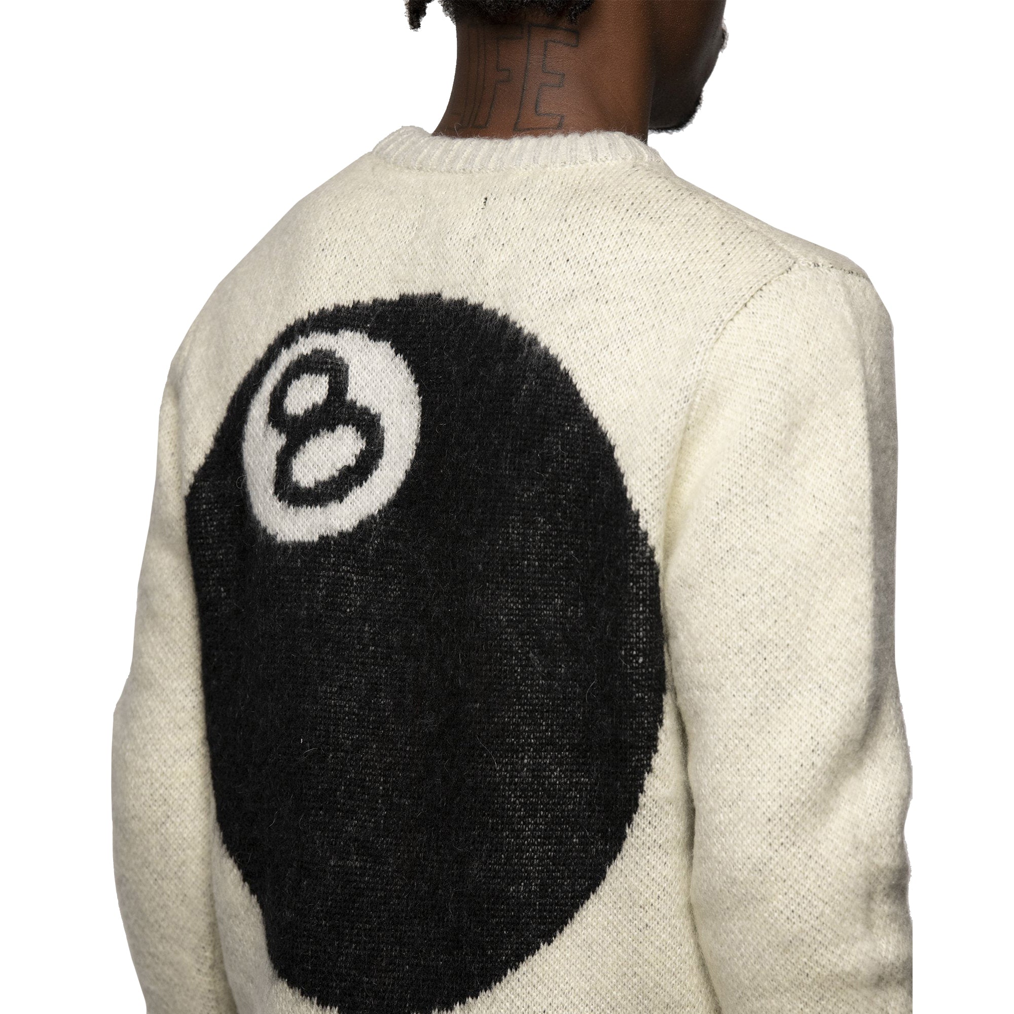 Stussy 8 Ball Heavy Brushed Mohair Sweater Cream