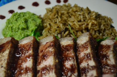 Pork loin chops with pomegrate reduction recipe