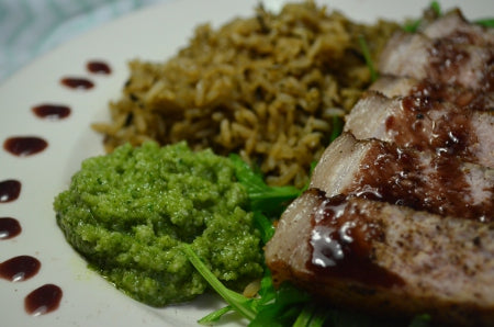 Pork loin chops with pomegrate reduction recipe