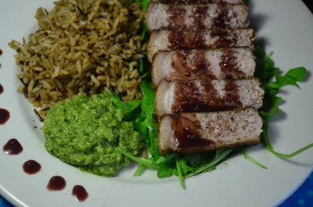 Pork loin chops with pomegrate reduction recipe