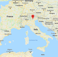 DIESEL situated in Breganze on map of Italy