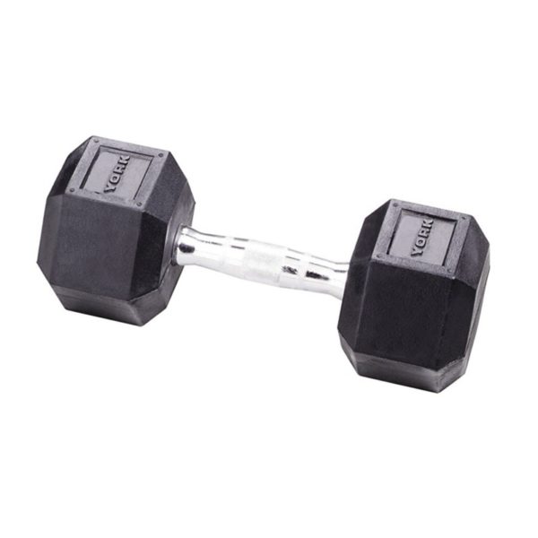 17.5kg Rubber Hex Dumbbell
