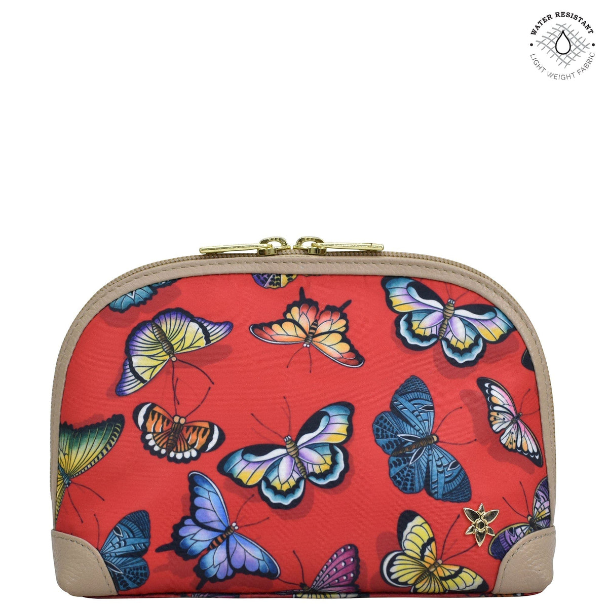 Goed doen Inspiratie straf Fabric with Leather Trim Dome Cosmetic Bag - 13002 – Anuschka