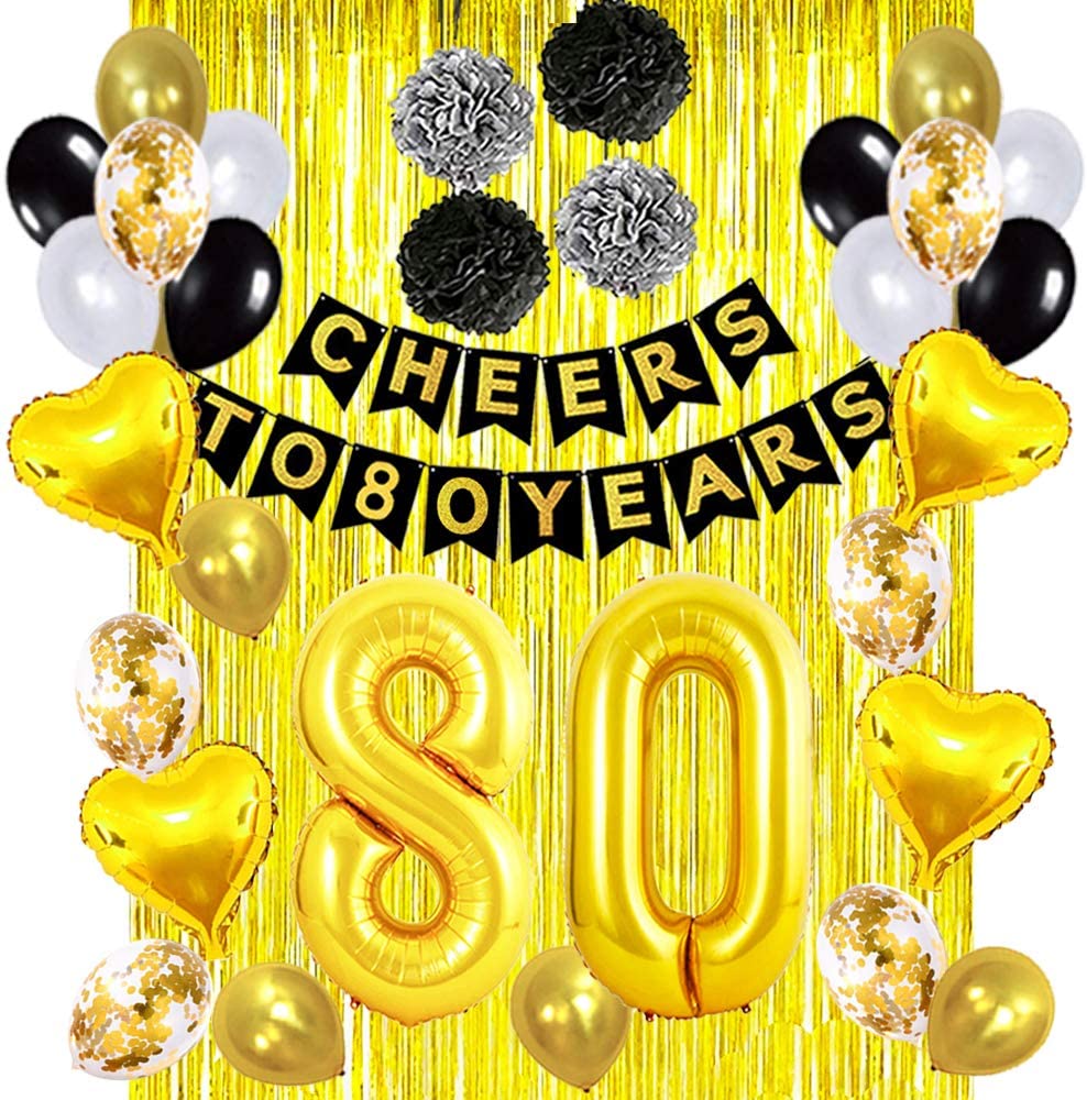 Buy 80th Birthday Party Decorations| Party Supplies | Thememyparty