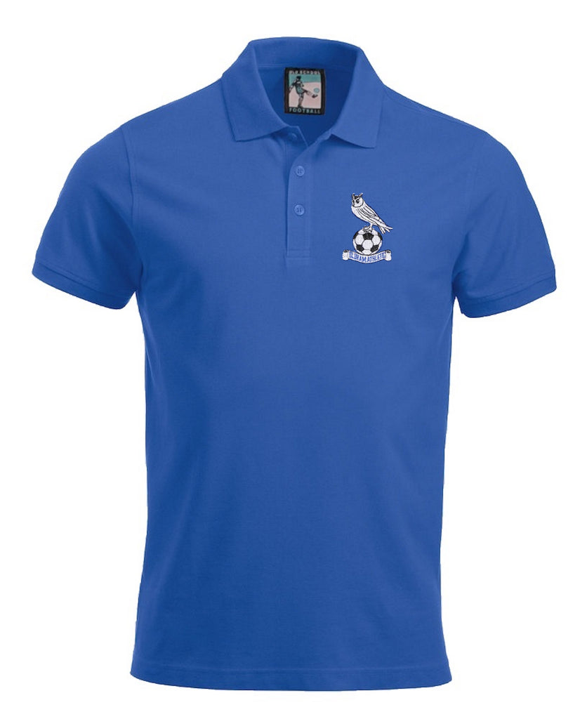 Oldham Athletic 1970s Retro Football Polo Embroidered Crest S-XXXL 