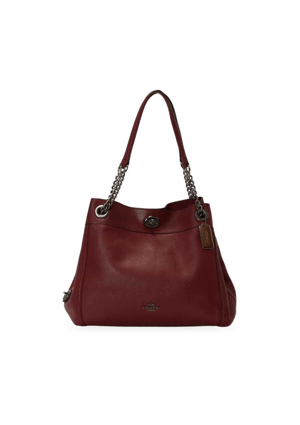 coach turnlock edie shoulder bolsa in pebble leather