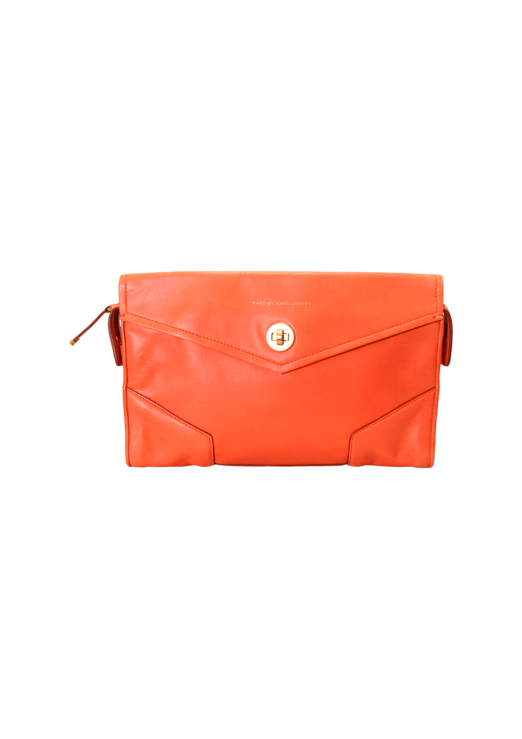 orange leather purse