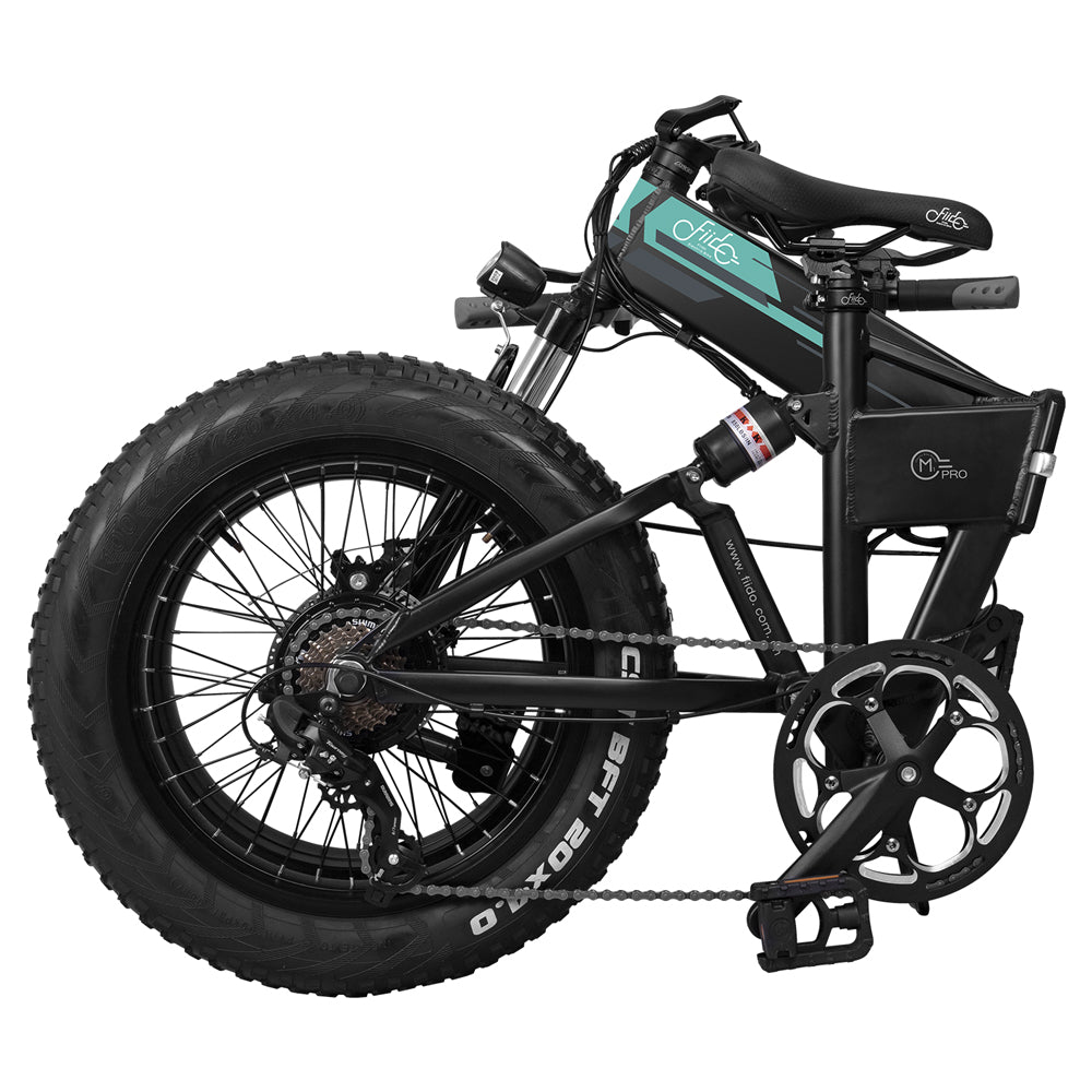 FIIDO M1 Pro Folding Electric Bike 20 Inch Fat Tires 500W Motor 7 Speeds Shift 12.8Ah Lithium Battery