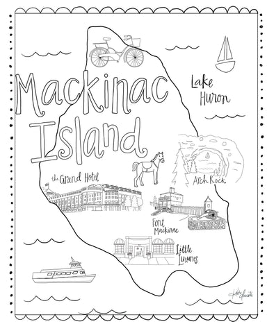 Mackinac Island Coloring Sheet