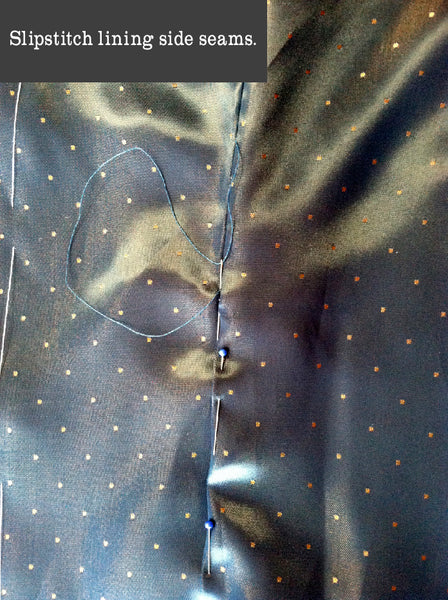slipstitch lining side seams