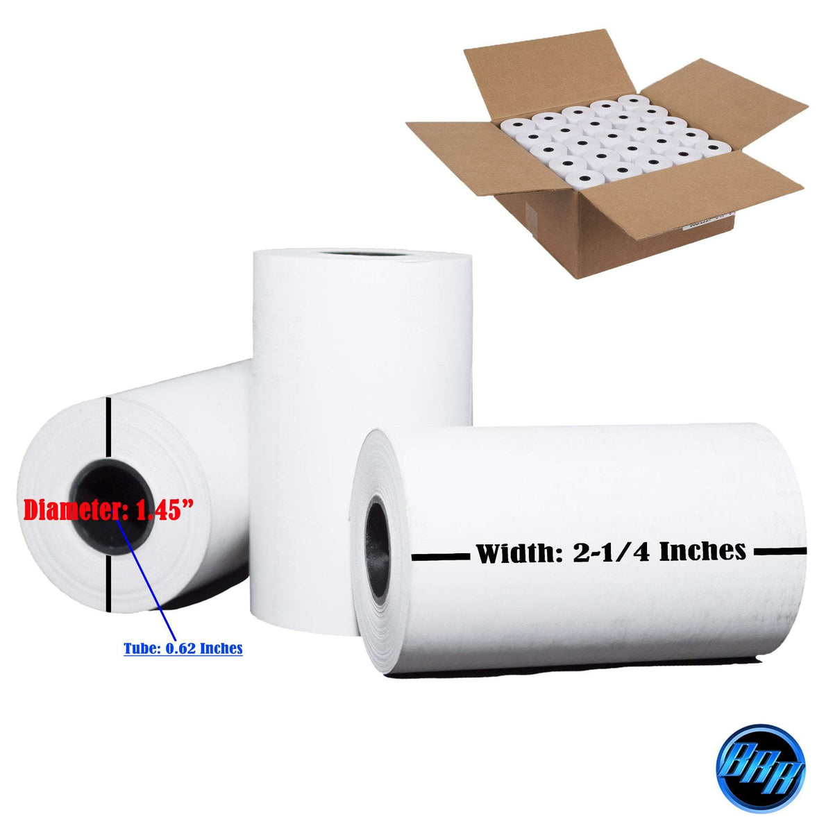 2-1/4" x 50' THERMAL RECEIPT PAPER VERIFONE vx520 36 ROLLS ~FREE SHIPPING~