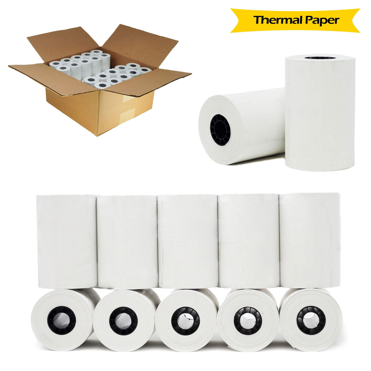 3 1/8 x 119 thermal paper roll 50 pack fd 100 thermal paper