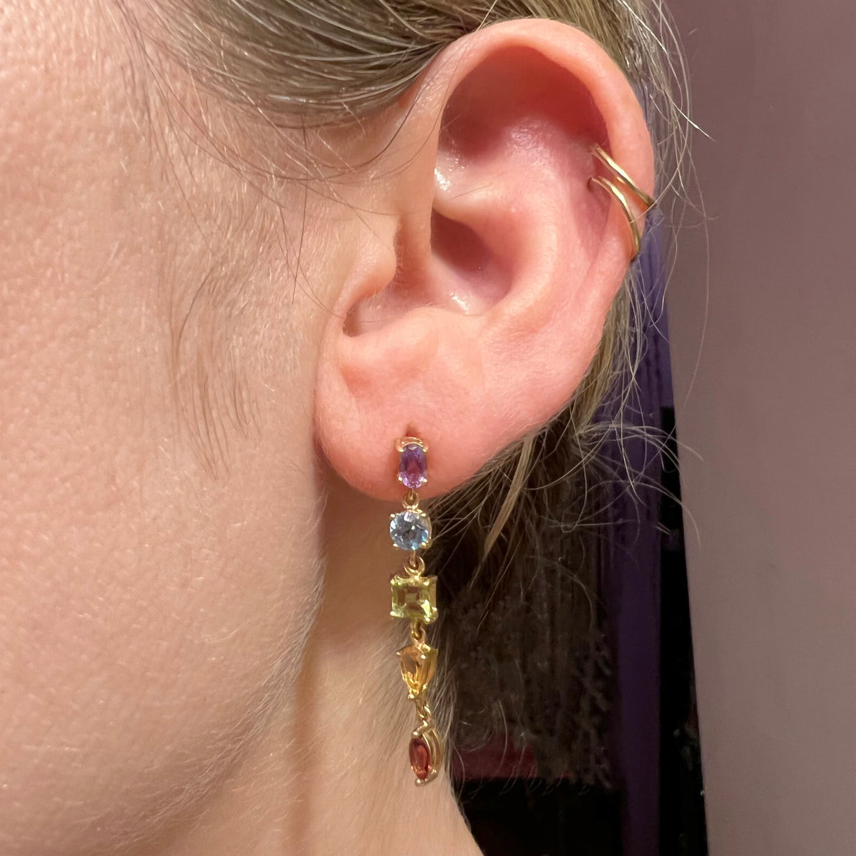 Raisin earring(metallic)