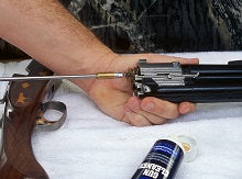 Shotgun cleaning with Blue Wonder Gun Cleaner