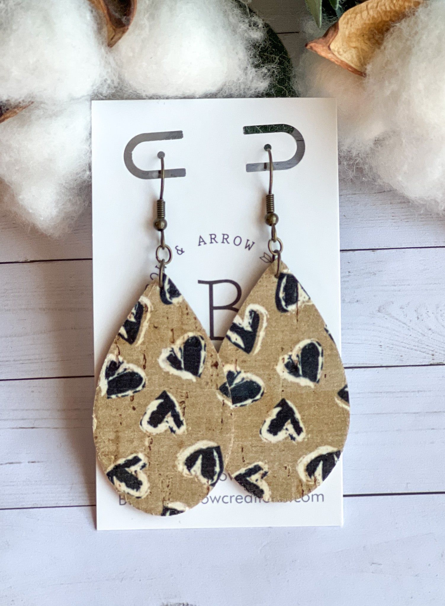 leather arrow earrings