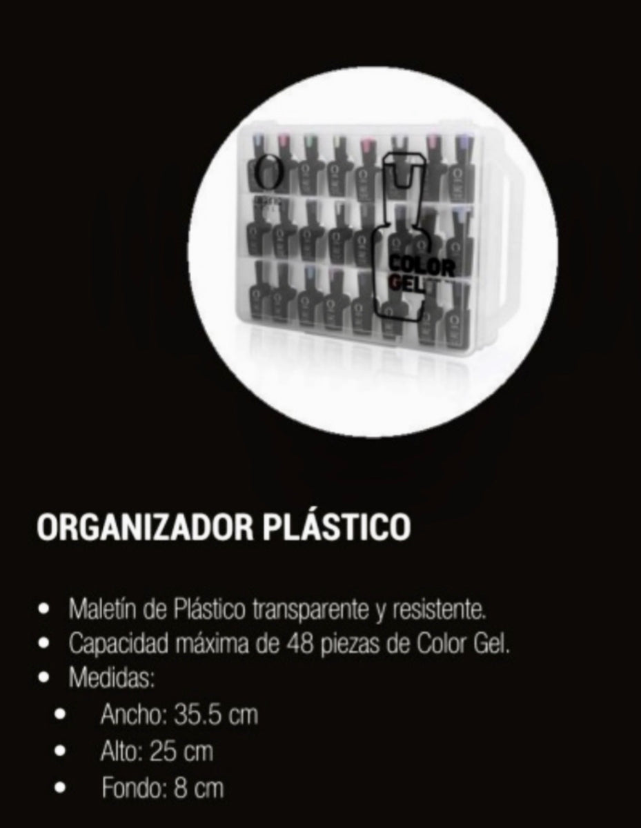 Organizador Plástico Organic Nails de 48 esmaltes) Yaquesita's Nails Studio