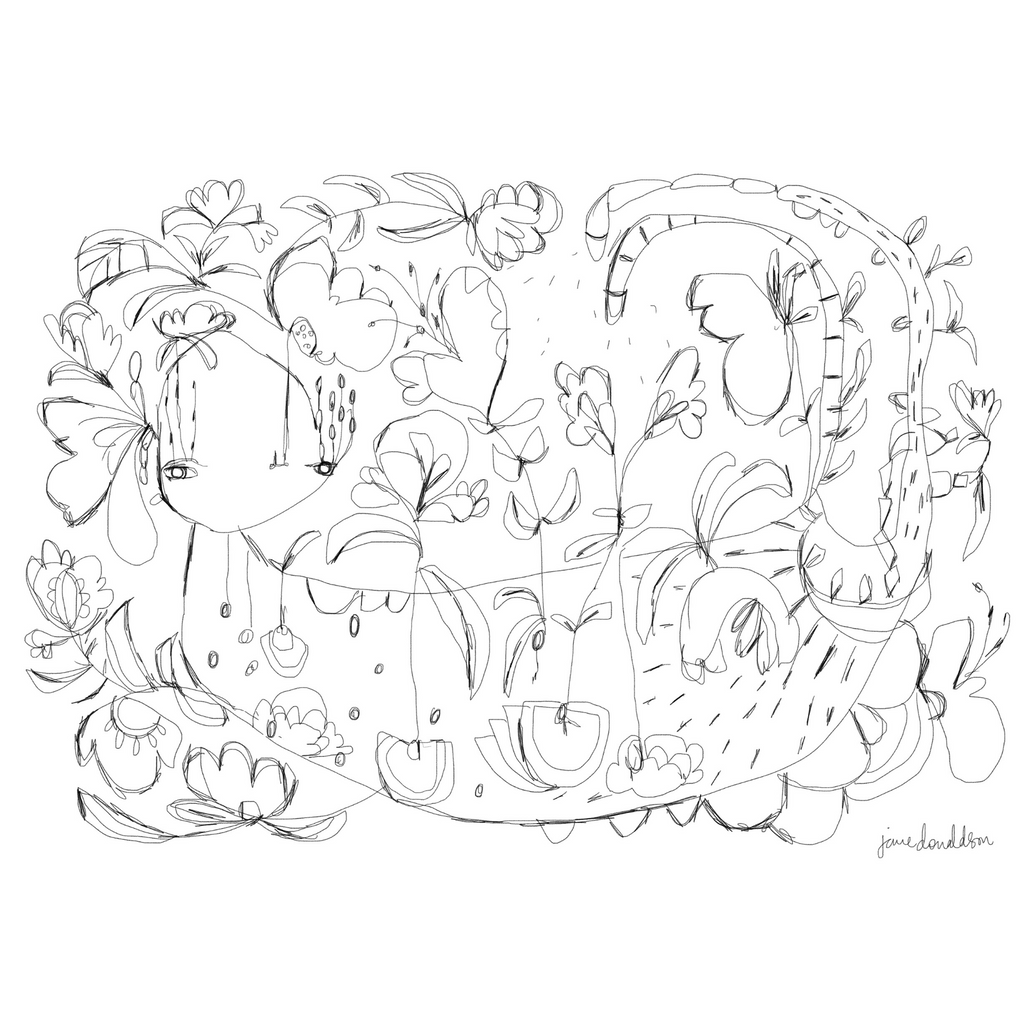 Bloom Colouring Page by Jane Donaldson