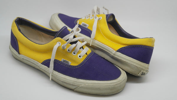 vans purple and yellow