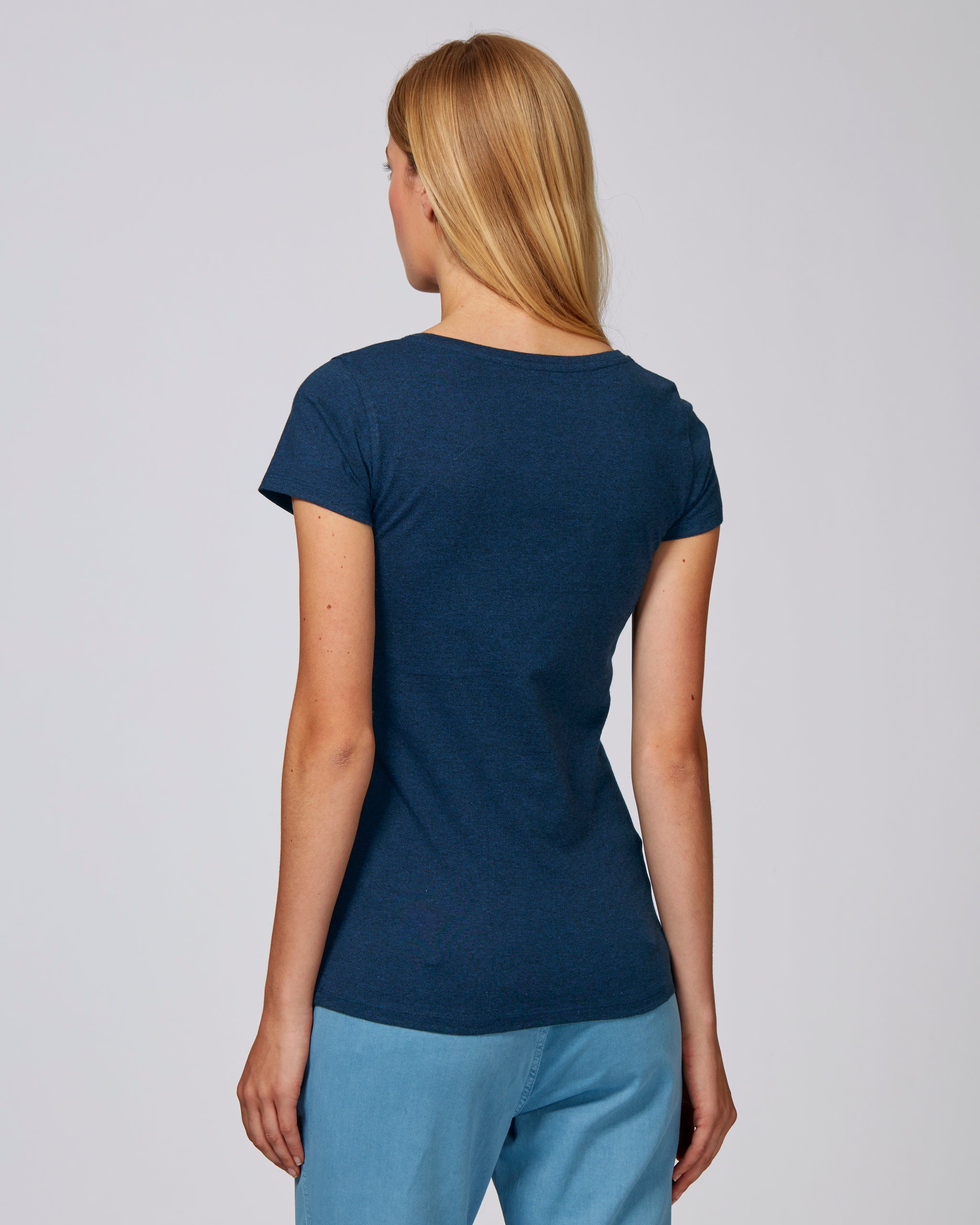 She Wants Black Heather Blue-T-shirt-Sancho's Dress