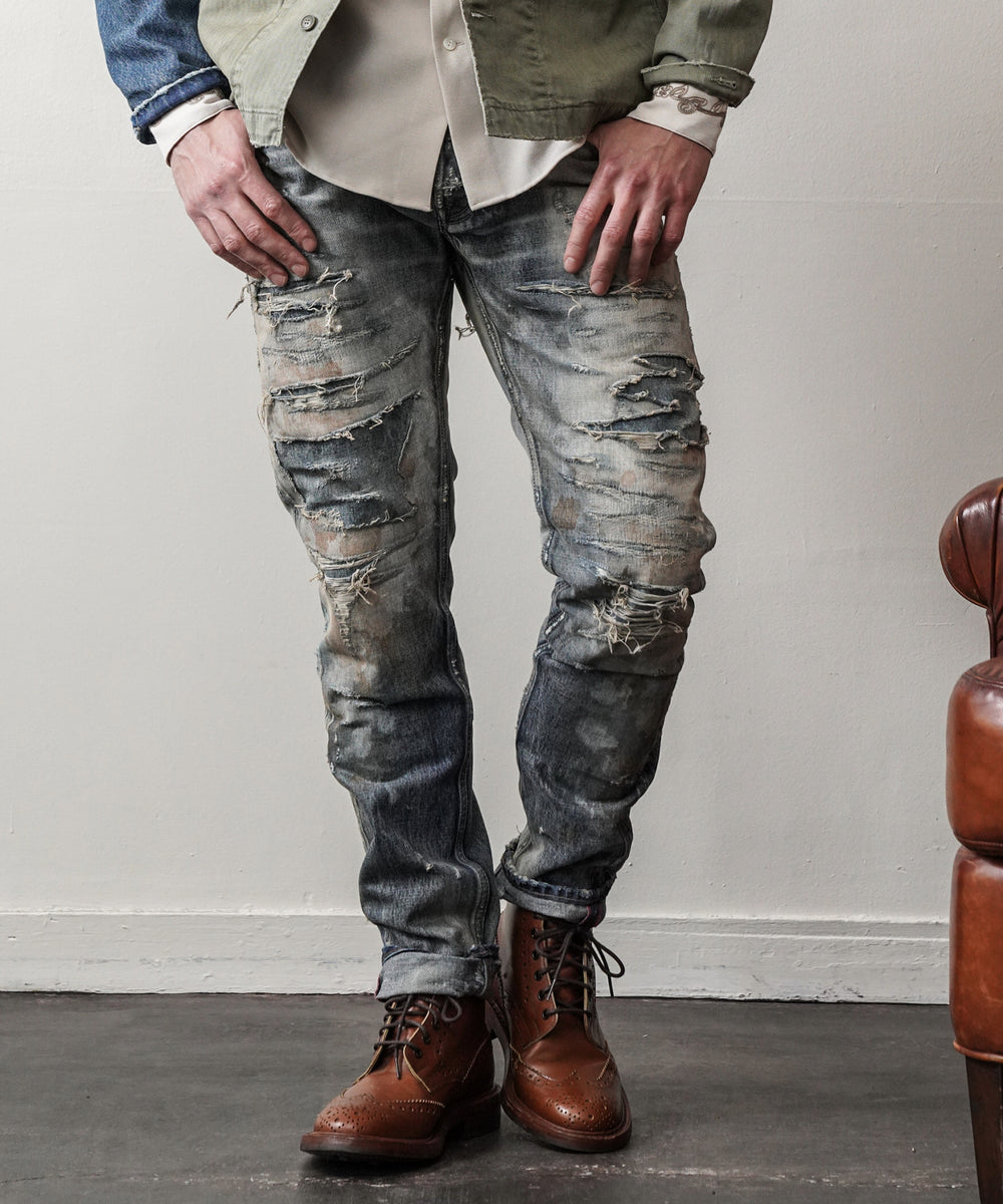 HQ DENIM 5P TAPERED(100 years ago-processing)