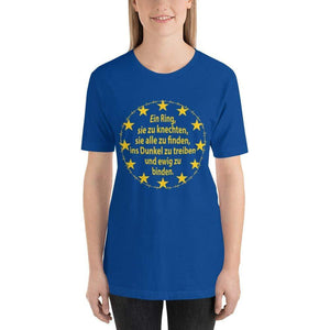 Survived Corona EU, ein Ring sie zu knechten - Kurzärmeliges Unisex-T-Shirt