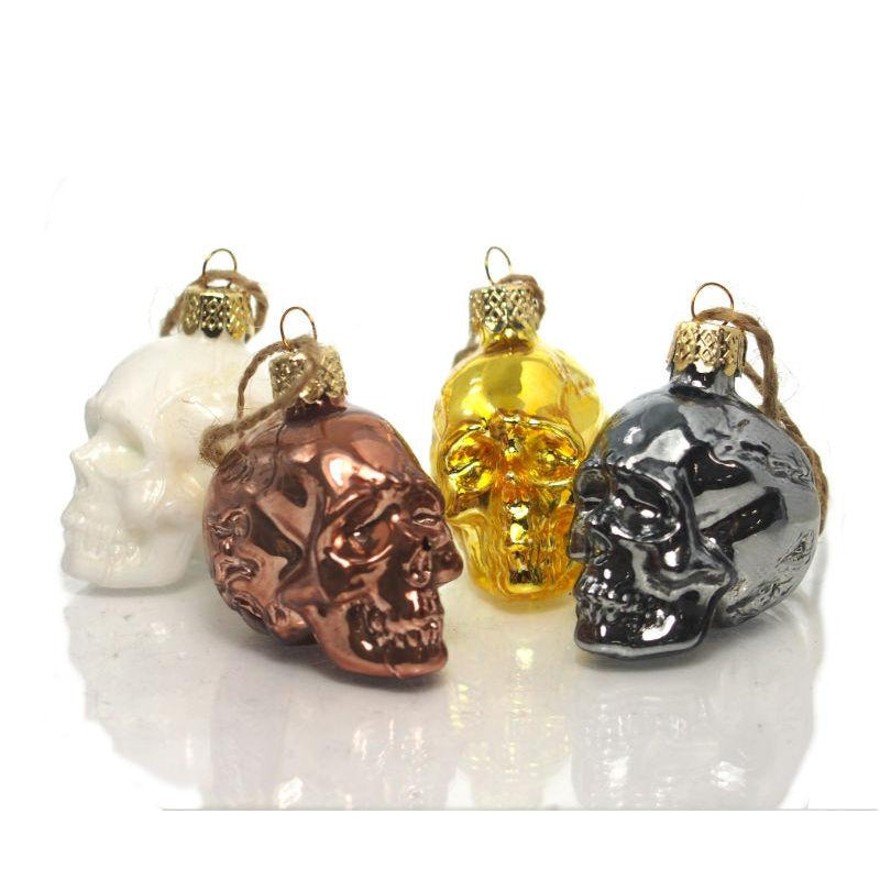 Glass Skull Ornament, Medium  Beads of Paradise